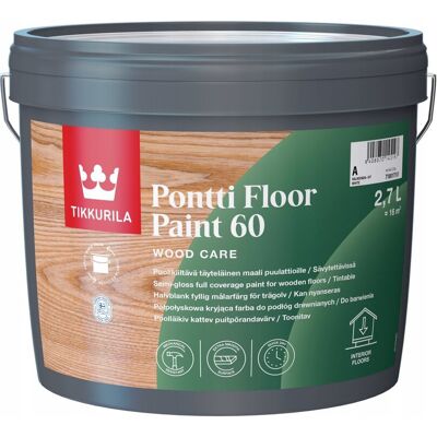 Inny producent TIKKURILA PONTTI FLOOR PAINT 60 FARBA DO PODŁÓG PÓŁPOŁYSK 2,7L BAZA A BIAŁA Inny producent TIKKURILA PONTTI FLOOR PAINT 60 FARBA DO PODŁÓG PÓŁPOŁYSK 2,7L BAZA A BIAŁA