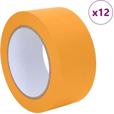 vidaXL Taśmy Maska Malarska 12 pcs Żółty 50mm x 50m Papier vidaXL Taśmy Maska Malarska 12 pcs Żółty 50mm x 50m Papier