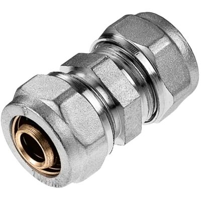 Złącza zaciskowe PEX 16/20mm z mosiądzu niklowanego - System wodociągowy Złącza zaciskowe PEX 16/20mm z mosiądzu niklowanego - System wodociągowy