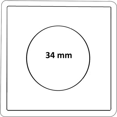 Kapsle Na Monety Safe Kwadratowe - 34 Mm Kapsle Na Monety Safe Kwadratowe - 34 Mm