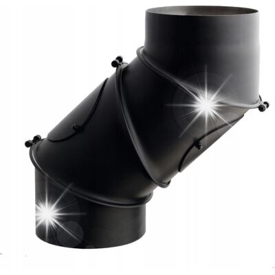 Kolano Kominowe Spalinowe Nastawne Regulowane Fi 160 2mm 4-Segmentowe Darco Kolano Kominowe Spalinowe Nastawne Regulowane Fi 160 2mm 4-Segmentowe Darco