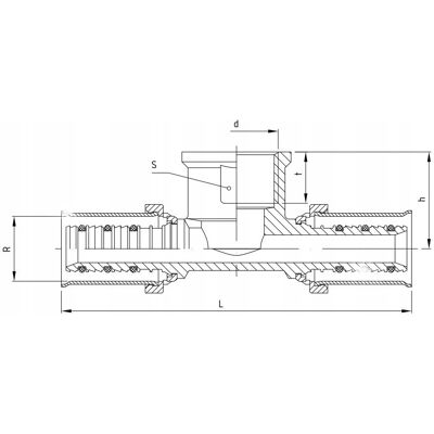 PERFEXIM Trójnik Zaprasowywany Pex Alupex Pert Ø 25x1/2'X25 Z Gwintem Gw Typ U Th PERFEXIM Trójnik Zaprasowywany Pex Alupex Pert Ø 25x1/2'X25 Z Gwintem Gw Typ U Th