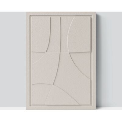 Cezar Wall Decor 350x500x18mm ABSTRACT 3 MURSO Natural Cream Cezar Wall Decor 350x500x18mm ABSTRACT 3 MURSO Natural Cream