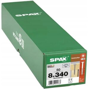 Spax Wkręty do konstrukcji drewnianych CIESIELSKIE TALERZOWE 8x340mm 50szt Spax Wkręty do konstrukcji drewnianych CIESIELSKIE TALERZOWE 8x340mm 50szt