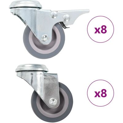 VMP 16 kółek skrętnych z otworem na śrubę, 50 mm VMP 16 kółek skrętnych z otworem na śrubę, 50 mm