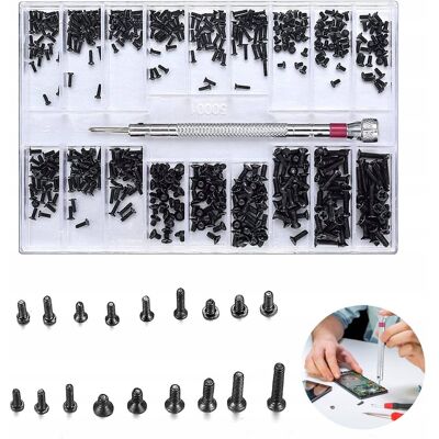 Inny producent 500 sztuk ZESTAW MINI ŚRUBKI ŚRUBEK od 1mm do 2mm + WKRĘTAK Inny producent 500 sztuk ZESTAW MINI ŚRUBKI ŚRUBEK od 1mm do 2mm + WKRĘTAK