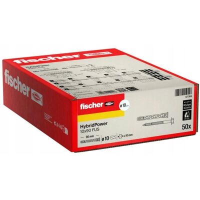Fischer KOŁEK HYBRIDPOWER 10x90 /50szt. KLUCZ OGNIOODPORNY Fischer KOŁEK HYBRIDPOWER 10x90 /50szt. KLUCZ OGNIOODPORNY