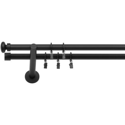 Inny producent KARNISZ PODWÓJNY 300 CM 19 MM CZARNY MAT SIGMA CICHE KÓŁKA NA ŻABKI Inny producent KARNISZ PODWÓJNY 300 CM 19 MM CZARNY MAT SIGMA CICHE KÓŁKA NA ŻABKI