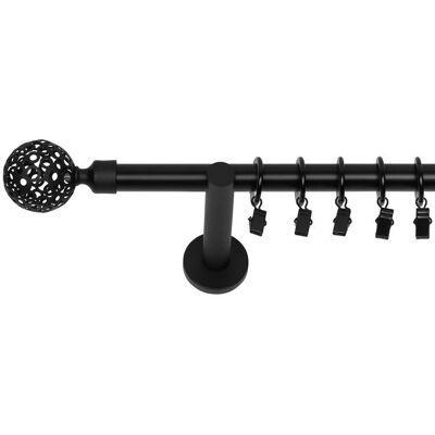 Inny producent KARNISZ POJEDYNCZY 180 CM 19 MM CZARNY MAT MOON CICHE KÓŁKA NA ŻABKI Inny producent KARNISZ POJEDYNCZY 180 CM 19 MM CZARNY MAT MOON CICHE KÓŁKA NA ŻABKI