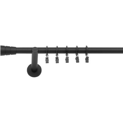 Inny producent KARNISZ POJEDYNCZY 180 CM 19 MM CZARNY MAT WALEC CICHE KÓŁKA NA ŻABKI Inny producent KARNISZ POJEDYNCZY 180 CM 19 MM CZARNY MAT WALEC CICHE KÓŁKA NA ŻABKI