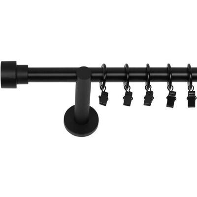 Inny producent KARNISZ POJEDYNCZY 400 CM 19 MM CZARNY MAT SLICK CICHE KÓŁKA NA ŻABKI Inny producent KARNISZ POJEDYNCZY 400 CM 19 MM CZARNY MAT SLICK CICHE KÓŁKA NA ŻABKI