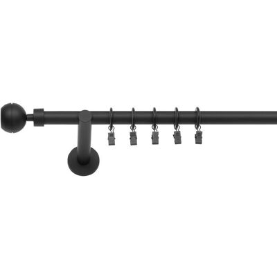 Inny producent KARNISZ POJEDYNCZY 440 CM 19 MM CZARNY MAT KULA OPTIC CICHE KÓŁKA NA ŻABKI Inny producent KARNISZ POJEDYNCZY 440 CM 19 MM CZARNY MAT KULA OPTIC CICHE KÓŁKA NA ŻABKI