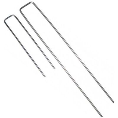 Euroflora Klamry U metalowe do mocowania maty okrywowej, rur, węży - DŁUGOŚĆ 23 CM I op. 250 szt. Euroflora Klamry U metalowe do mocowania maty okrywowej, rur, węży - DŁUGOŚĆ 23 CM I op. 250 szt.