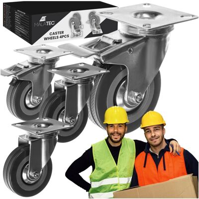 Inny producent Koła Kółka Jezdne Obrotowe Z Hamulcem 4 szt Nie Rysują 70mm Transportowe Inny producent Koła Kółka Jezdne Obrotowe Z Hamulcem 4 szt Nie Rysują 70mm Transportowe