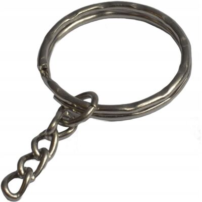 Motokey KÓŁKA DO KLUCZY Z ŁAŃCUSZKIEM ŚREDNICA 25mm 100 SZTUK Motokey KÓŁKA DO KLUCZY Z ŁAŃCUSZKIEM ŚREDNICA 25mm 100 SZTUK