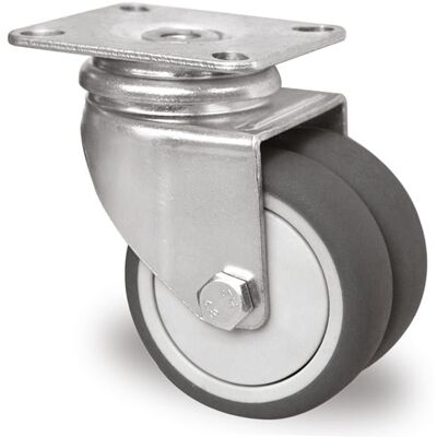 Inny producent Kółka meblowe skrętne 75mm TPR P2T2 BB Inny producent Kółka meblowe skrętne 75mm TPR P2T2 BB