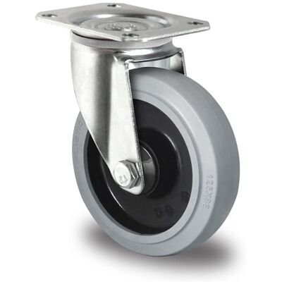 Inny producent Kółka przemysłowe skrętne 200mm Szara Guma R4E2 Inny producent Kółka przemysłowe skrętne 200mm Szara Guma R4E2