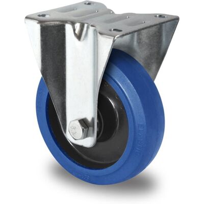 Inny producent Kółka przemysłowe stałe 160mm Niebieska Guma R4E1 Inny producent Kółka przemysłowe stałe 160mm Niebieska Guma R4E1