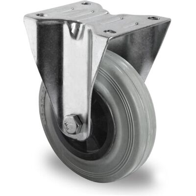 Inny producent Kółka przemysłowe stałe 160mm Szara Guma P4R2 Inny producent Kółka przemysłowe stałe 160mm Szara Guma P4R2