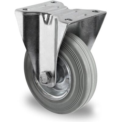 Inny producent Kółka przemysłowe stałe 160mm Szara Guma SWR2 Inny producent Kółka przemysłowe stałe 160mm Szara Guma SWR2