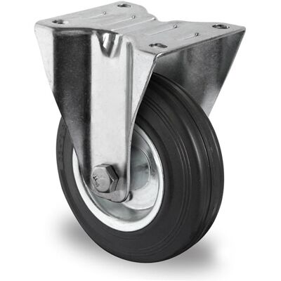 Inny producent Kółka przemysłowe stałe 250mm Czarna Guma SWS4 Inny producent Kółka przemysłowe stałe 250mm Czarna Guma SWS4