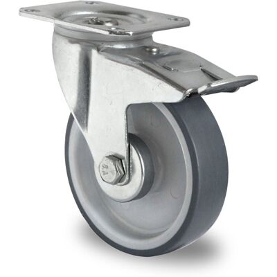 Inny producent Kółka przemysłowe z hamulcem 160mm TPR cienki P2V2 Inny producent Kółka przemysłowe z hamulcem 160mm TPR cienki P2V2