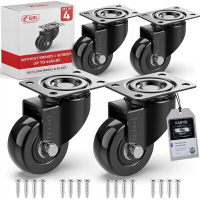 Inny producent KÓŁKA ROLKOWE 50MM 4SZT CZARNE CICHY ZESTAW GUMOWE WYTRZYMAŁE Inny producent KÓŁKA ROLKOWE 50MM 4SZT CZARNE CICHY ZESTAW GUMOWE WYTRZYMAŁE