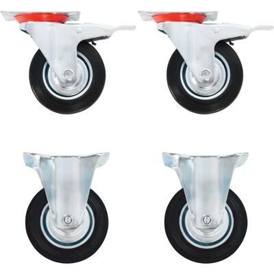 Kółka skrętne VIDAXL, 100 mm, 24 szt. Kółka skrętne VIDAXL, 100 mm, 24 szt.