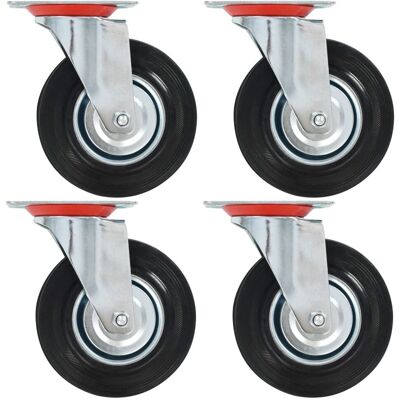 Kółka skrętne VIDAXL, 125 mm, 4 szt. Kółka skrętne VIDAXL, 125 mm, 4 szt.