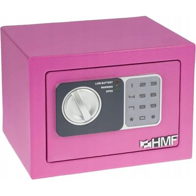 TRS MAŁY SEJF Z ZAMKIEM SZYFROWYM SEJF MEBLOWY RÓŻOWY 23 x 17 x 17 cm TRS MAŁY SEJF Z ZAMKIEM SZYFROWYM SEJF MEBLOWY RÓŻOWY 23 x 17 x 17 cm
