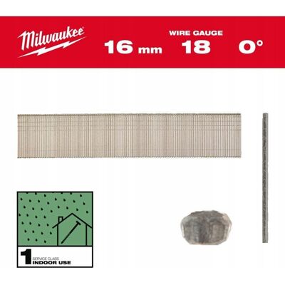 MILWAUKEE SZTYFTY 18G/16mm /10000szt. - M18FN18GS MILWAUKEE SZTYFTY 18G/16mm /10000szt. - M18FN18GS