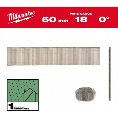 MILWAUKEE SZTYFTY 18G/50mm /5000szt. - M18FN18GS MILWAUKEE SZTYFTY 18G/50mm /5000szt. - M18FN18GS