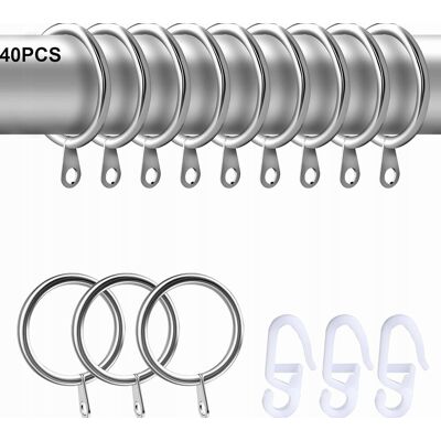 Inny producent PIERŚCIENIE DO ZASŁON 40SZT 30MM METALOWE RETRO HACZYKI KÓŁKA MOCNE Inny producent PIERŚCIENIE DO ZASŁON 40SZT 30MM METALOWE RETRO HACZYKI KÓŁKA MOCNE