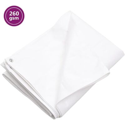 vidaXL Biała 4x8m Plandeka - Wodoodporna & Trwała vidaXL Biała 4x8m Plandeka - Wodoodporna & Trwała