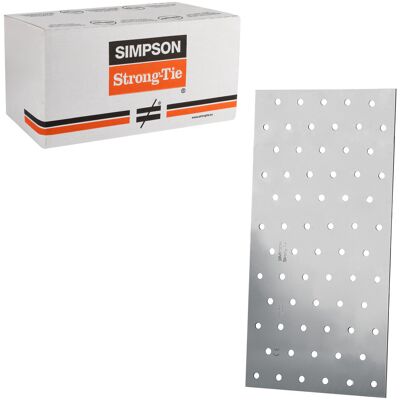 Simpson strong-tie Płytki perforowane łączniki płaskie Simpson NP 120x240 mm 25szt Simpson strong-tie Płytki perforowane łączniki płaskie Simpson NP 120x240 mm 25szt
