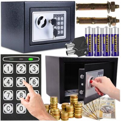 Inny producent Sejf Elektroniczny Domowy na Kod Szyfr Zamek Klucz Kasa Pancerna Kasetka XL Inny producent Sejf Elektroniczny Domowy na Kod Szyfr Zamek Klucz Kasa Pancerna Kasetka XL