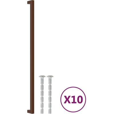 Uchwyty do mebli vidaXL - 10 szt. Brąz 480 mm Stal nierdzewna Uchwyty do mebli vidaXL - 10 szt. Brąz 480 mm Stal nierdzewna