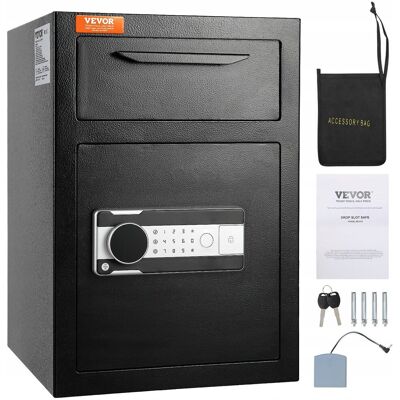 VEVOR SEJF WRZUTOWY 2.5L ELEKTRONICZNY ZAMEK PODWÓJNE ODBLOKOWANIE MOCNY VEVOR SEJF WRZUTOWY 2.5L ELEKTRONICZNY ZAMEK PODWÓJNE ODBLOKOWANIE MOCNY