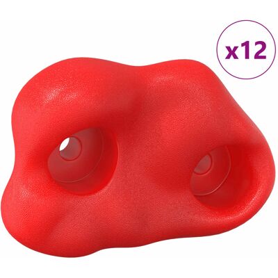 vidaXL Chwyt do wspinaczki 12 pcs Czerwony 100 x 67 x 43 mm PP vidaXL Chwyt do wspinaczki 12 pcs Czerwony 100 x 67 x 43 mm PP