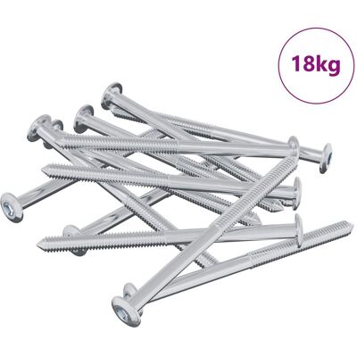 vidaXL Śruba 1200 pcs Srebrny M6 x 85 mm Stal vidaXL Śruba 1200 pcs Srebrny M6 x 85 mm Stal