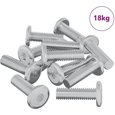 vidaXL Śruba 1593 pcs Srebrny 8 x 25 mm Stal vidaXL Śruba 1593 pcs Srebrny 8 x 25 mm Stal