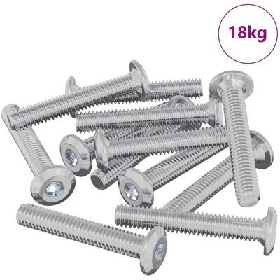 vidaXL Śruba z blokadą głowicy 2514 pcs Srebrny Stal vidaXL Śruba z blokadą głowicy 2514 pcs Srebrny Stal