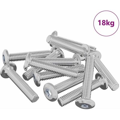 vidaXL Śruba z blokadą głowicy 2647 pcs Srebrny Stal vidaXL Śruba z blokadą głowicy 2647 pcs Srebrny Stal