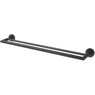 Wieszak łazienkowy na ręczniki podwójny ścienny czarny 65 cm STELLA Classic 07.120-B Wieszak łazienkowy na ręczniki podwójny ścienny czarny 65 cm STELLA Classic 07.120-B