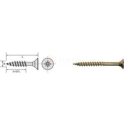 Generic - 6.0x150mm Yellow Zinc Partial Thread - Wood Screw Generic - 6.0x150mm Yellow Zinc Partial Thread - Wood Screw