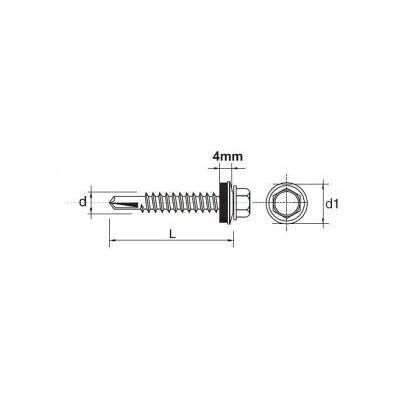 ESSVE Wkręt Samowiertny Impax Z Epdm #3.5Mm Ral9002 4.8*19Mm ESSVE Wkręt Samowiertny Impax Z Epdm #3.5Mm Ral9002 4.8*19Mm