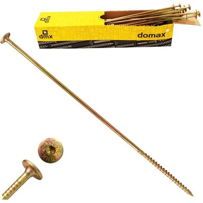 DOMAX Wkręty ciesielskie z łbem talerzowym 8mm - CT - karton 8x360 (50 Szt/Opak) DOMAX Wkręty ciesielskie z łbem talerzowym 8mm - CT - karton 8x360 (50 Szt/Opak)