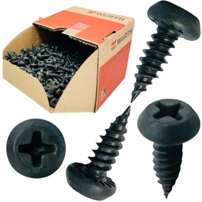 Würth Wkręty pchełki Wurth DO PROFILI METALU 3,9x13,5 ostre TEX czarne 1000szt Würth Wkręty pchełki Wurth DO PROFILI METALU 3,9x13,5 ostre TEX czarne 1000szt