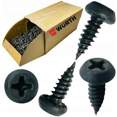 Würth Wkręty pchełki Wurth DO PROFILI METALU 3,9x13,5 ostre TEX czarne 2000szt Würth Wkręty pchełki Wurth DO PROFILI METALU 3,9x13,5 ostre TEX czarne 2000szt