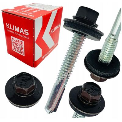 Wkręt-Met Klimas Wkręty samowiercące DO METALU RAL 8017 BRĄZ 5,5x38 farmery na klucz 200szt Wkręt-Met Klimas Wkręty samowiercące DO METALU RAL 8017 BRĄZ 5,5x38 farmery na klucz 200szt